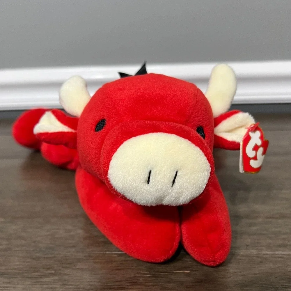 Vintage‎ 1997 Ty Pillow Pal Snort Red Bull 12